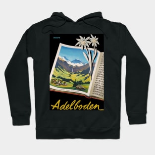 Adelboden, Switzerland, Vintage Travel Ski Poster Hoodie